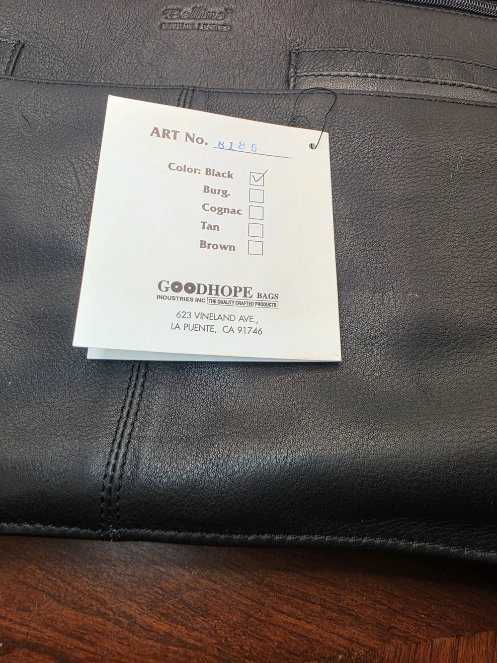 Bellino Black Fold Out Multipurpose Italian Leather Desk Document Padfolio